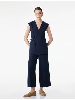 Koton  Culotte Fit Kısa Geniş Paça Kumaş Pantolon