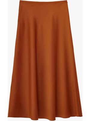 Koton Regular Fit Balık Kesim Midi Etek