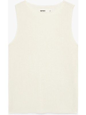 Koton Regular Fit Kolsuz Bisiklet Yaka Bluz