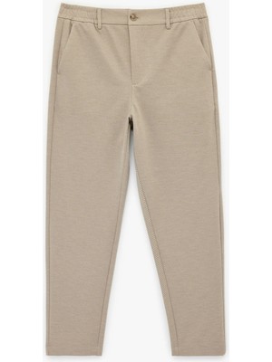 Koton Slim Fit Viskon Karışımlı Cepli Düğmeli Chino Pantolon