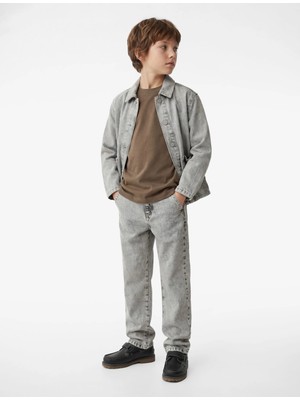 Koton Pamuklucepli  Uzun Kollu Klasik Yaka Denim Ceket