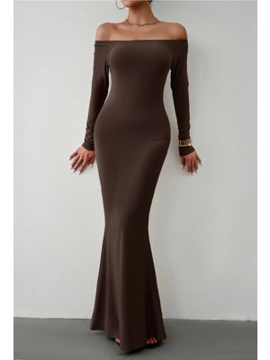 Rora Vücuda Oturan Kadın- Maxi Uzun Elbise -Mevsimlik- Tam Kalıp-Balık Elbise-