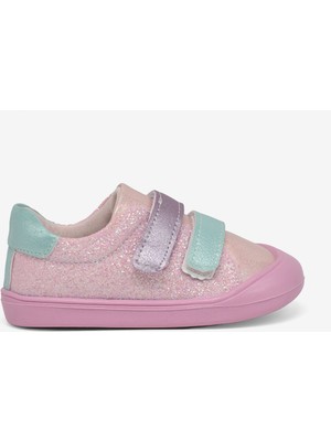 Tonny Black Kız Çocuk Pembe Lila Ilk Adım Taşlı Rahat Kalıp Sneaker
