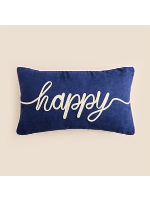 Evidea Soft Happy Kırlent - Lacivert - 30X50 cm