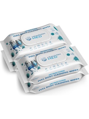 Leaf Shop Islak Vücut Temizlik Mendili (4'lü Set, Büyük) Kamp, Seyahat ve Hasta Bakımı Için Uygun