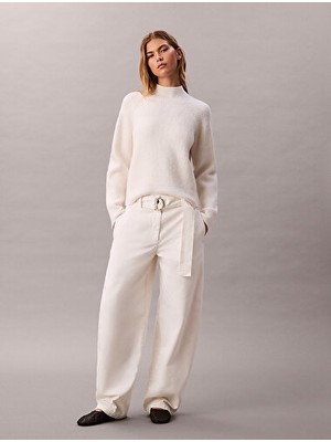 Calvin Klein Kadın Seamed Pamuklu Pantolon