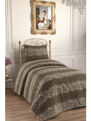 Çeyiz Merkezi Leopar Desenli Yatak Örtüsü – Tek Kişilik