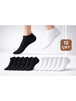 Qulat Kadın Basic Patik Çorap 12 Çift – Yumuşak Dokulu Günlük Kullanım
