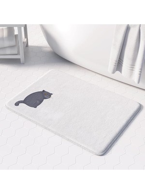 Leaf Shop Banyo Paspası, Kaymaz Taban, Banyo Halısı, Makinede Yıkanabilir