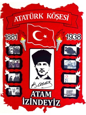 Keçeli Dünyam Atatürk Köşesi Türkiye Zeminli