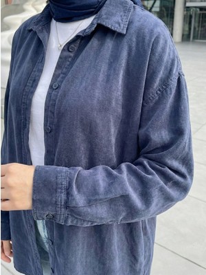 Miostil Arka Roba Detay Tunik-Lacivert