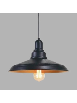 Ronisu Aydınlatma Patrizia Vintage Tarz Siyah Tekli Asma Tavan Tekli Sarkıt Avize Ra-Avz- 8536-41-63