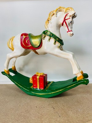 Renkli Fırça Sallanan At Polyester Biblo Hediyelik