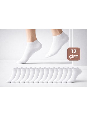 Qulat Kadın Basic Patik Çorap 12 Çift – Yumuşak Dokulu Günlük Kullanım