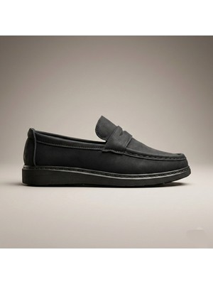 Öztürk Bağcıksız Fiyonk Bant Model Erkek Loafer Ayakkabı MK-100