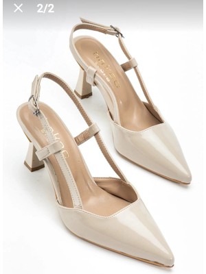 Celira Bej Rugan Kadın Topuklu Ayakkabı