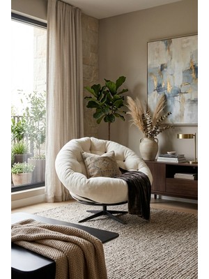 AVYNA Klorı™ 360° Döner Mekanizmalı Tekli Koltuk Berjer | Lüks ve Modern Tasarım