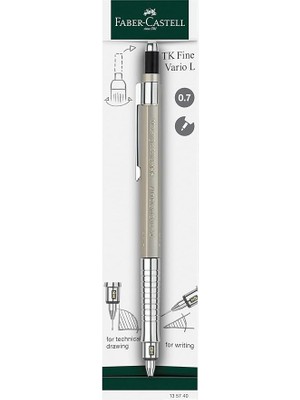 Leaf Shop Vario Lüx Versatil Kalem, 0.7 mm Uç, Sertlik Ayarlı Metal Uç, Silgili, Ergonomik Tutuş, Champagne Gold Rengi