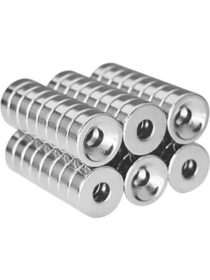 Leaf Shop Adet 15X5 mm (10X5,5MM) Havşalı Delikli Neodyum Mıknatıs Metrik 10/5,5