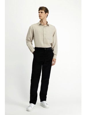 Kiğılı 4 Drop Relaxed Fit Rahat Kesim Likralı Kadife Pantolon