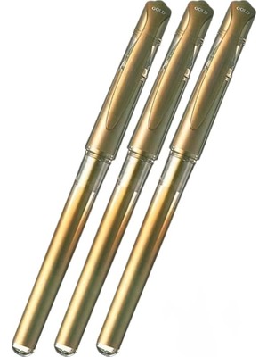 Leaf Shop Sarı Imza Kalemi 3 Adet Uniball Signo Broad 1.0 mm Roller Pilot Kalem UM-153 Yaldızlı Davetiye Kalemi Mürekkepli