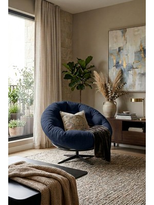 AVYNA Klorı™ 360° Döner Mekanizmalı Tekli Koltuk Berjer | Lüks ve Modern Tasarım