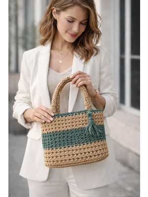 Vela Kağıt İp Astarlı Mini Bag El  Çantası