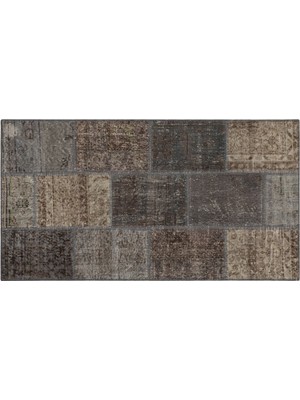 Mudo Home LİMA GRİ PATCHWORK KİLİM 80X150 CM