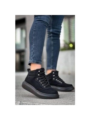 KB-0994  Kuback Siyah Süet  Yüksek Taban  Erkek Bilek Bot