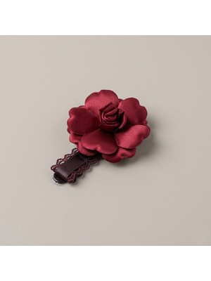 Ceyyiz Bordo Saten Kına El Gülü - 12'li Paket - Kına Gecesi ve Düğün Aksesuarı