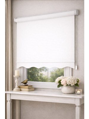 YZNHOME  Blackout Karartma Işık Geçirmez Stor Perde Beyaz