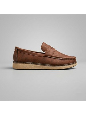 Öztürk Bağcıksız Fiyonk Bant Model Erkek Loafer Ayakkabı MK-100