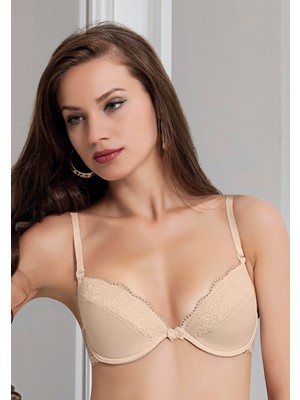 NBB Ten Rengi Çıkarılabilir Destekli Dantel Detaylı Sütyen