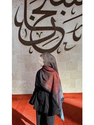 Qalortex Scarf Müslin Pliseli Şal-Siyah