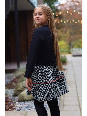 SheShe Siyah Beyaz Etek Blüz Takım