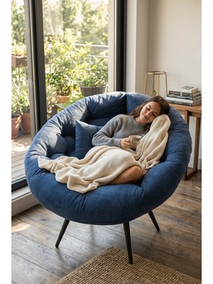 AVYNA Elite Collection Tekli Koltuk Berjer | Premium Tv & Dinlenme Koltuğu | Premium Kumaş - Lacivert