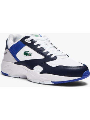 Lacoste Storm 96 Lo 0721 1 Sma Erkek Beyaz - Lacivert Spor Ayakkabı