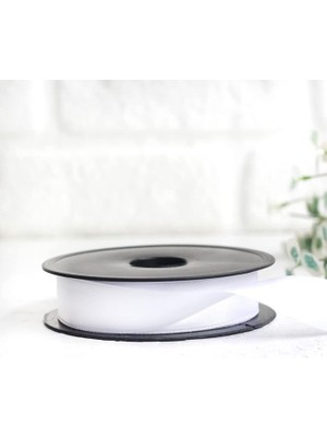 Leaf Shop Beyaz Saten Kurdele, 25 mm 10 Metre