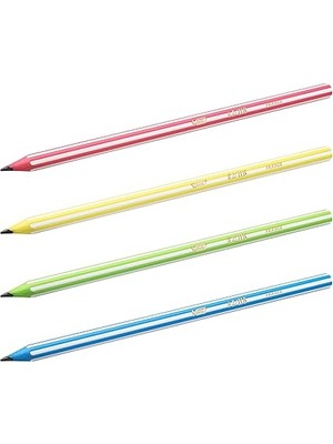 Leaf Shop Evolution Stripes Kurşun Kalem 12'li Kutu,kıymık Oluşturmaz, Çiğnemeye Karşı Dayanıklı, Kolay Açılır