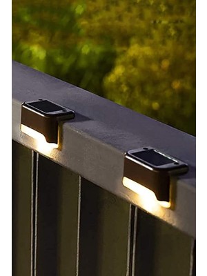 Leaf Shop Lü Solar Köşebent LED Bahçe Lambası Güneş Enerjili Şarj Edilen Merdiven Veranda Bahçe Yolu 1430