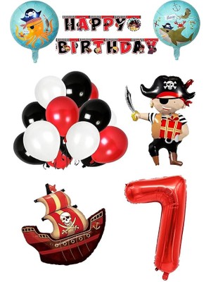 Leaf Shop Yaş Korsan Temalı Doğum Günü Parti Kutlama Seti