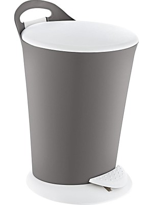 Leaf Shop Penguen Pedallı Çöp Kovası Gri 6 Lt