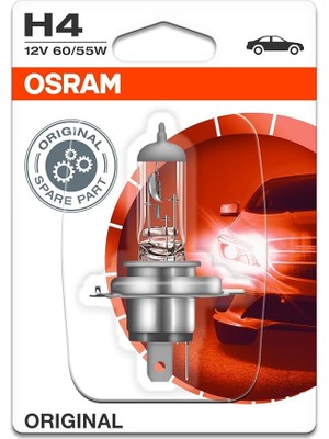 Leaf Shop H4 Orijinal Halojen Far Ampulü, Tekli Paket 12V 60/55W, Tek Ampul Made In Germany