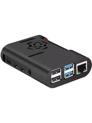 Leaf Shop Pi 4 Fan Case-Siyah