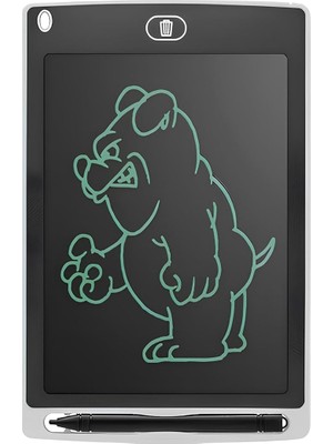 Leaf Shop Çocuklar ve Yetişkinler Için Dokunmatik Ekran Dijital Çizim Tahtası, Kalemli Yazı ve Çizim Tableti (Gri, Cwt-10)