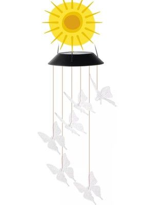 Leaf Shop Güneş Enerjili Renk Geçişli Kristal Kelebek AYDINLATMA/GT-SL08