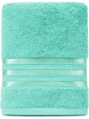 Asev Tekstil 50X90 cm Zümrüt El & Yüz Havlusu – Ağır Gramajlı, Yüksek Emici, Şerit Detaylı