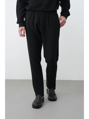 Erkek Keten Pantolon Lastikli Bel Yazlık Rahat Kalıp Hafif Kumaş Premium