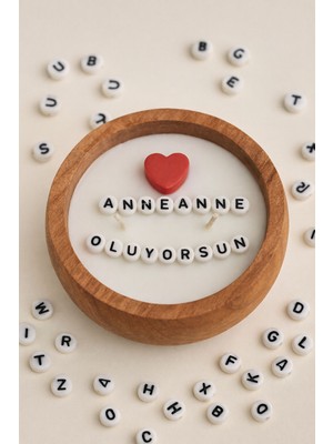 Nish Candles "Anneanne Oluyorsun” Gizli Mesajlı Soya Mum Hamilelik Haberi, Anneannelere Özel Hediye