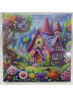 Elegantshop Tuval 5d Yapışan Boncuk Mozaik Tablo 25*25 cm LM24